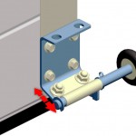 Модернизация нижних роликовых кронштейнов ворот Алютех серии Standard